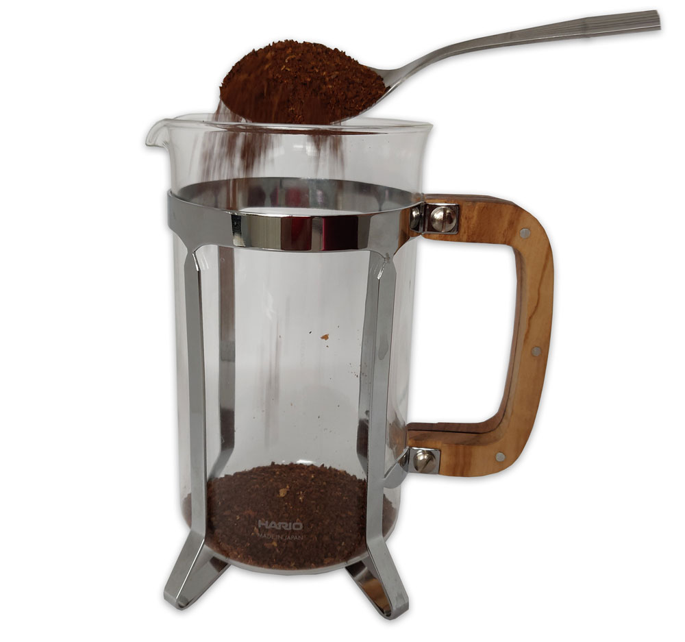 Prensa Francesa con café molido